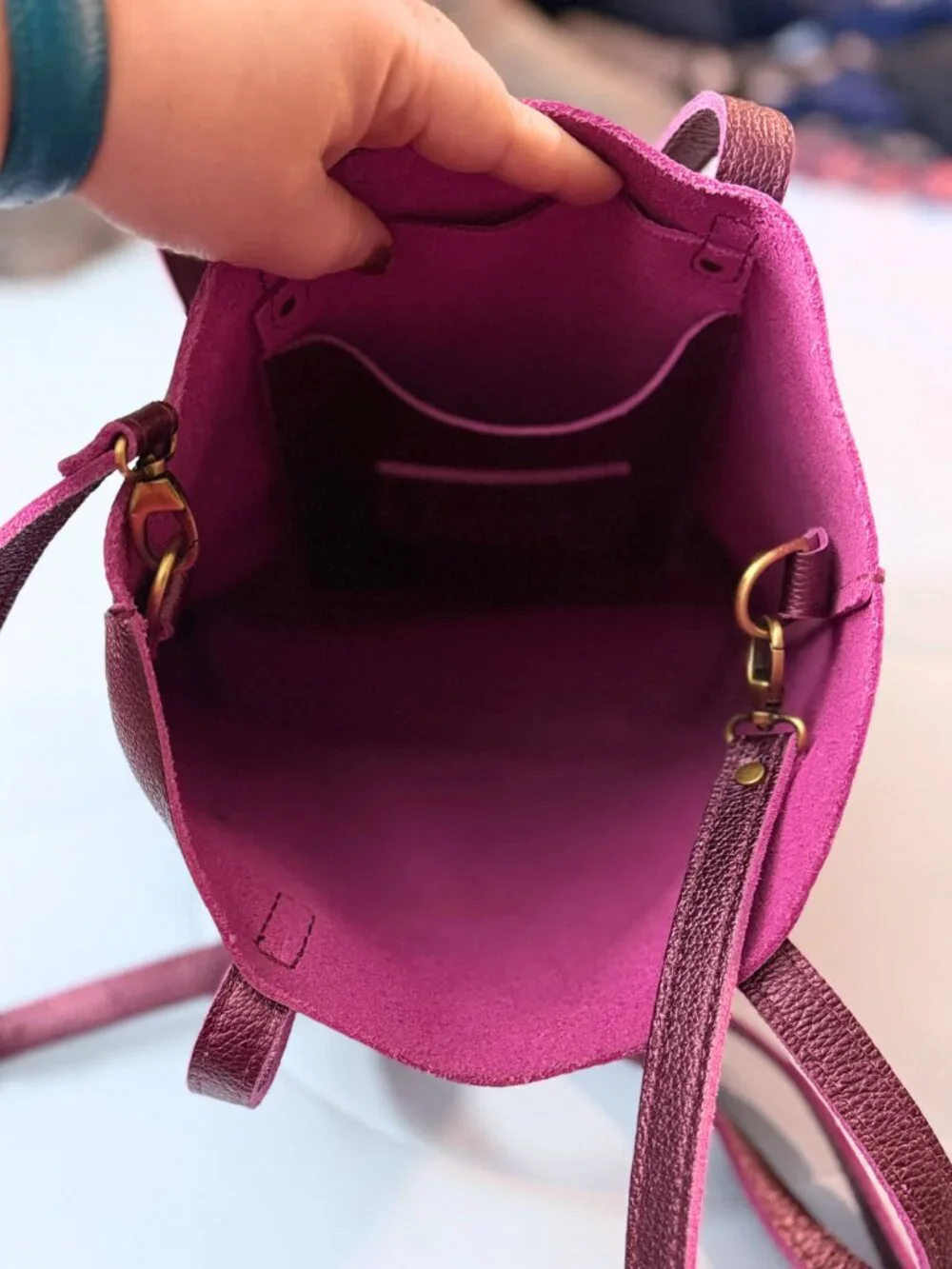 Ultra Violet Original Crossbody Tote by Portland Leather Goods